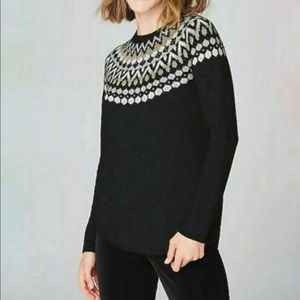 J. Jill Black, Beaded Fair Isle  Sweater, XL